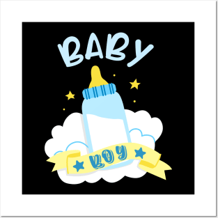 Baby Announcement Boy Child Birth Posters and Art